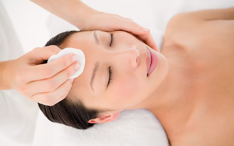 Gentle professional facial cleansing for clear and healthy skin.